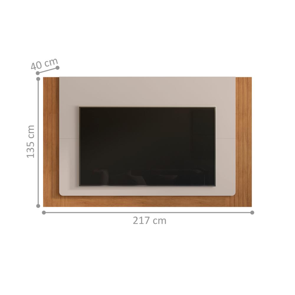 Jogo Rack Painel para TVs 60 Polegadas Swan Cedro Off White