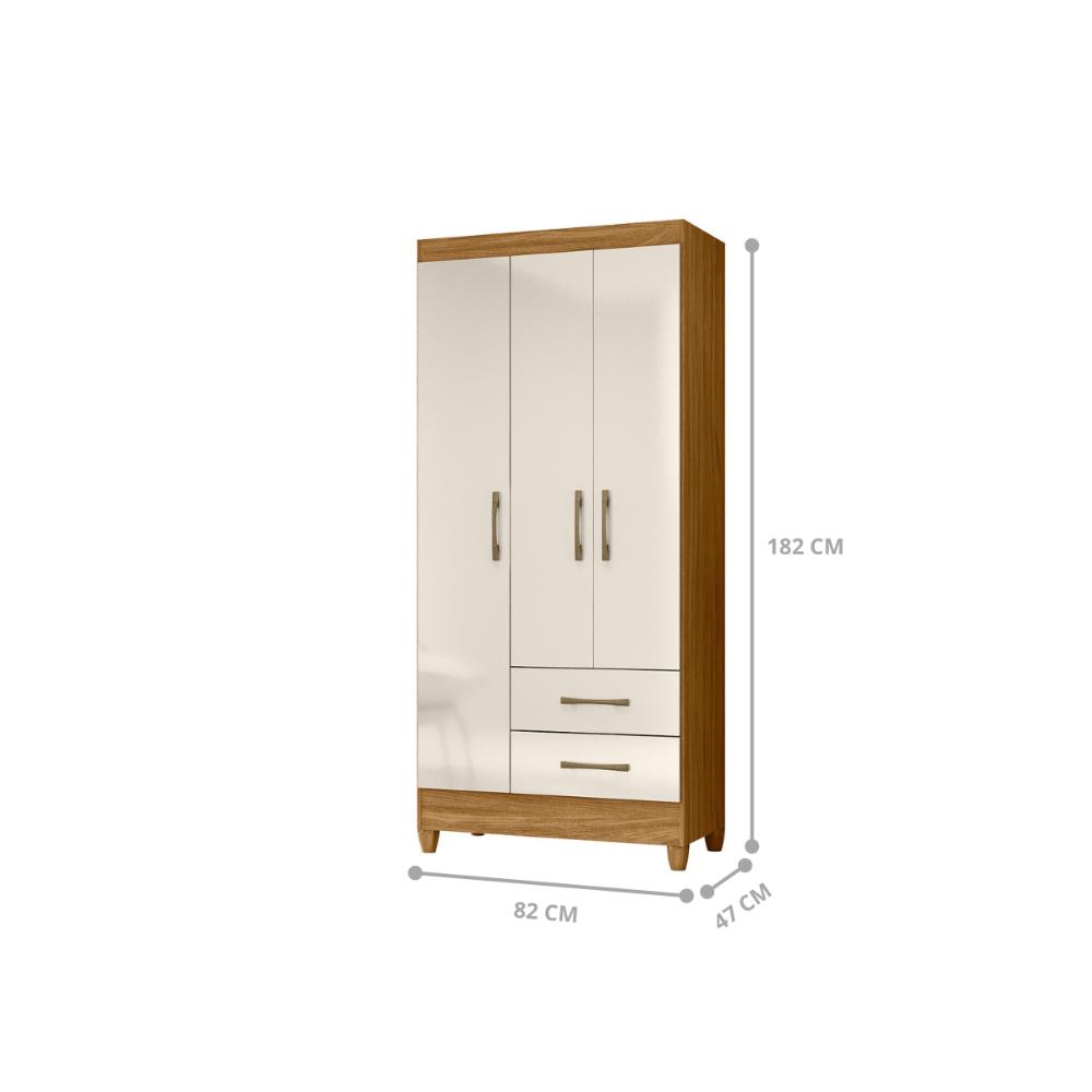 Jogo Roupeiro e Comoda Ascenscion Freijo Off White