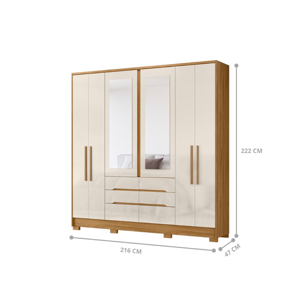 Jogo Roupeiro e Comoda Florence Freijo Off White
