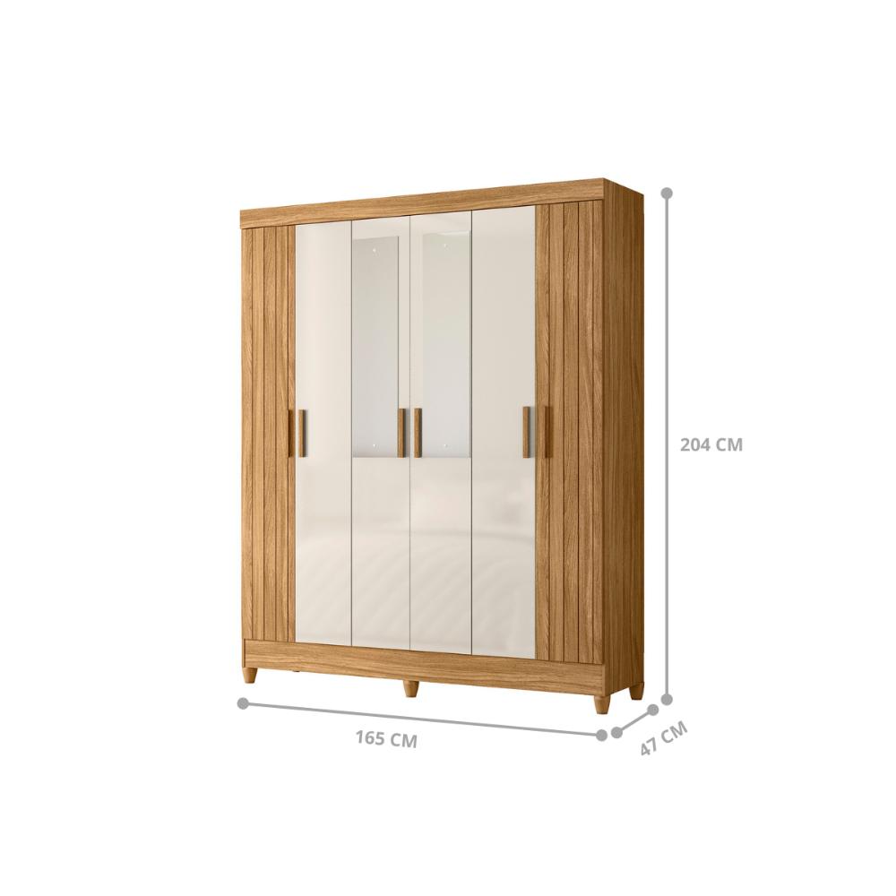 Jogo Roupeiro e Comoda Willow Freijo Off White