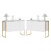 Jogo de Buffets Modernos Verona Branco Dourado