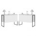 Jogo de Buffets Modernos Verona Branco Preto