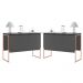 Jogo de Buffets Modernos Verona Preto Cobre