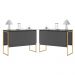 Jogo de Buffets Modernos Verona Preto Dourado