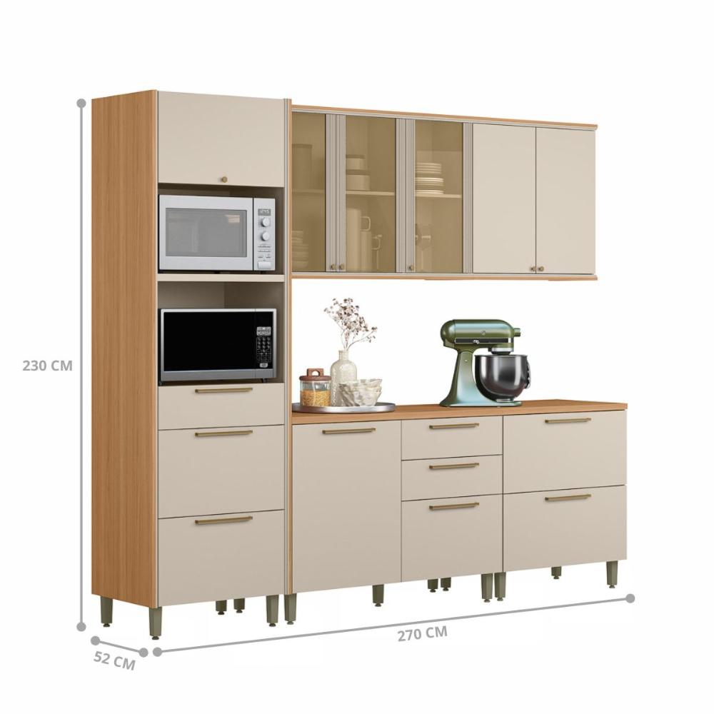 Jogo de Cozinha Compacta Frankfurt Jequitiba Off White