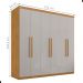 Jogo de Guarda Roupa e Cômoda Itabatã Naturalle Off White
