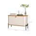 Jogo de Mesa de Cabeceira Sofia Off White Nature Preto