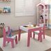 Jogo de Mesa e 2 Cadeiras Infantil Honduras Branco/Rosa