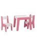 Jogo de Mesa e 2 Cadeiras Infantil Honduras Branco/Rosa