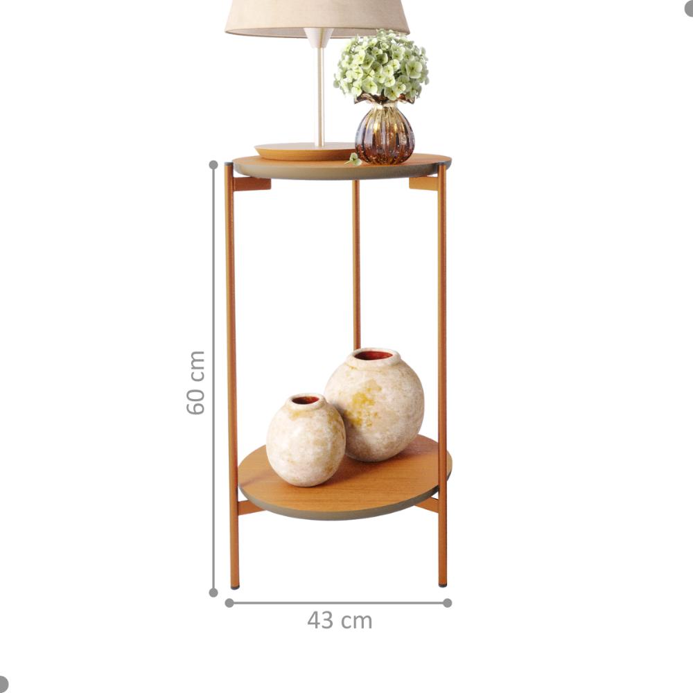 Jogo de Mesas para Sala Rouen Nature Bronze