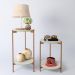 Jogo de Mesas para Sala Rouen Off White Bronze