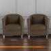 Jogo de Poltronas Decorativas Eagle Sintetico Marrom