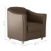 Jogo de Poltronas Decorativas Eagle Sintetico Marrom