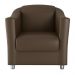 Jogo de Poltronas Decorativas Eagle Sintetico Marrom