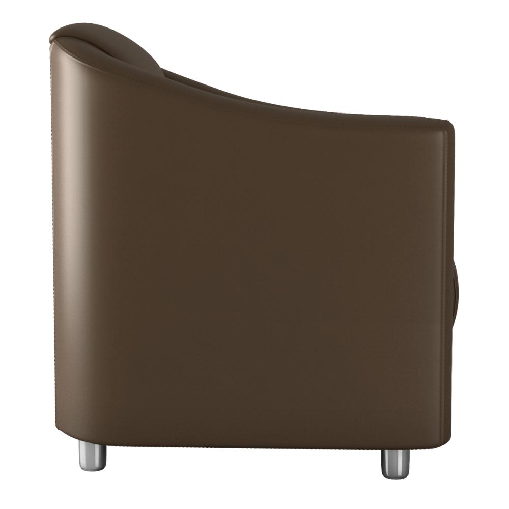 Jogo de Poltronas Decorativas Eagle Sintetico Marrom