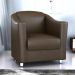 Jogo de Poltronas Decorativas Eagle Sintetico Marrom
