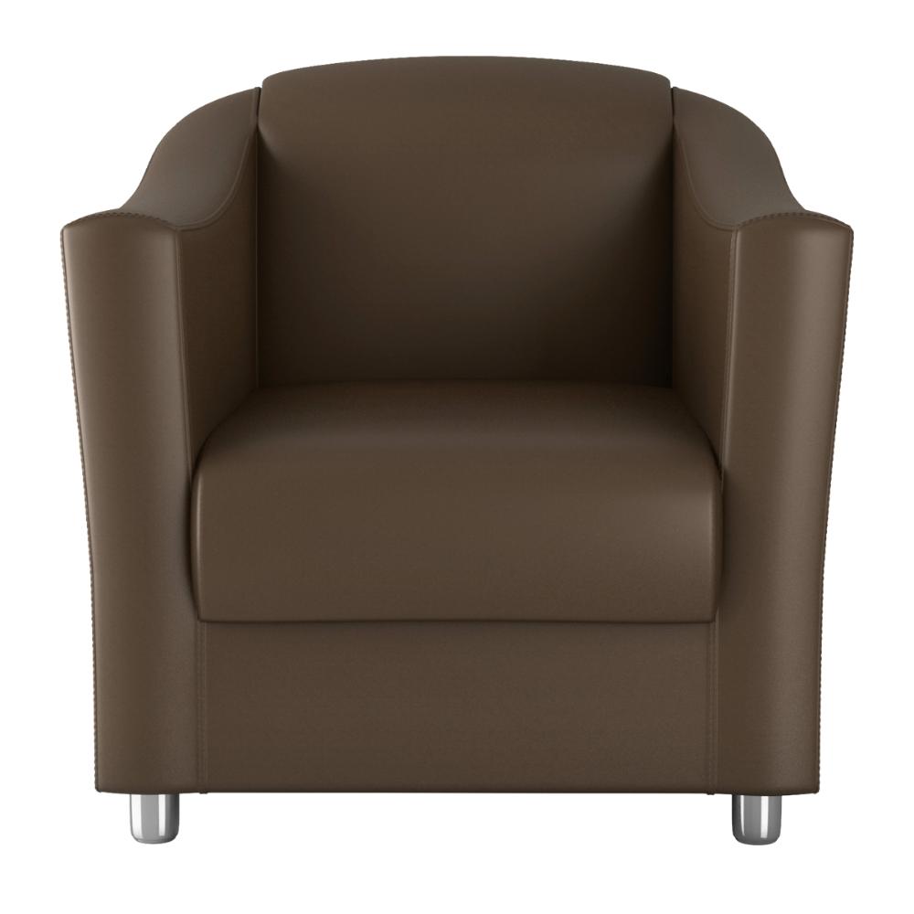 Jogo de Poltronas Decorativas Eva Sintetico Marrom