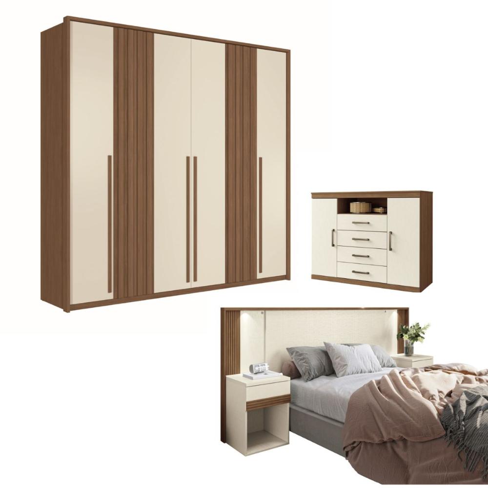 Jogo de Quarto Completo Berlim Jatoba Areia