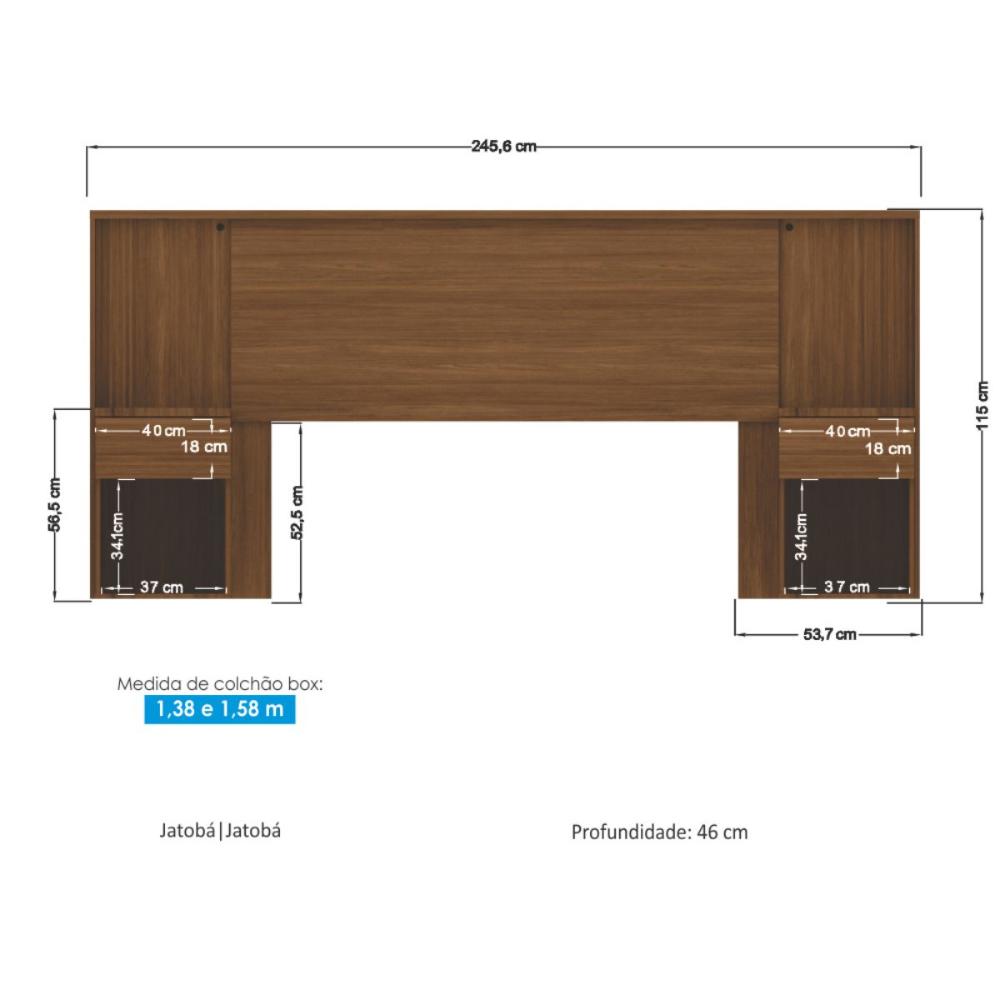 Jogo de Quarto Completo Bruxelas Jatoba Grafite