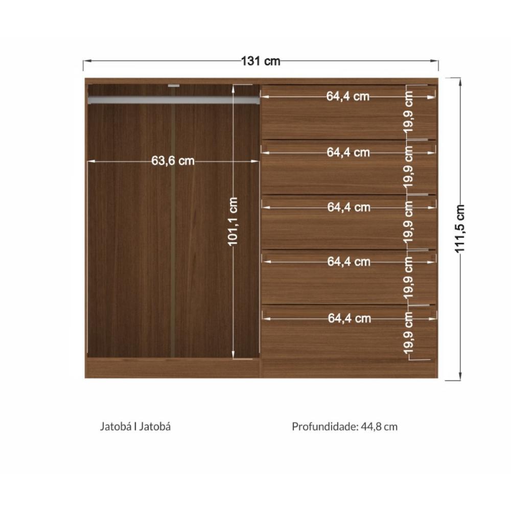 Jogo de Quarto Completo Londres Jatoba Grafite