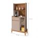 Kit Sala de Estar Ramos Off White/Cedro