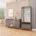 Kit Sala de Estar Zinchenko Off White/Cedro 
