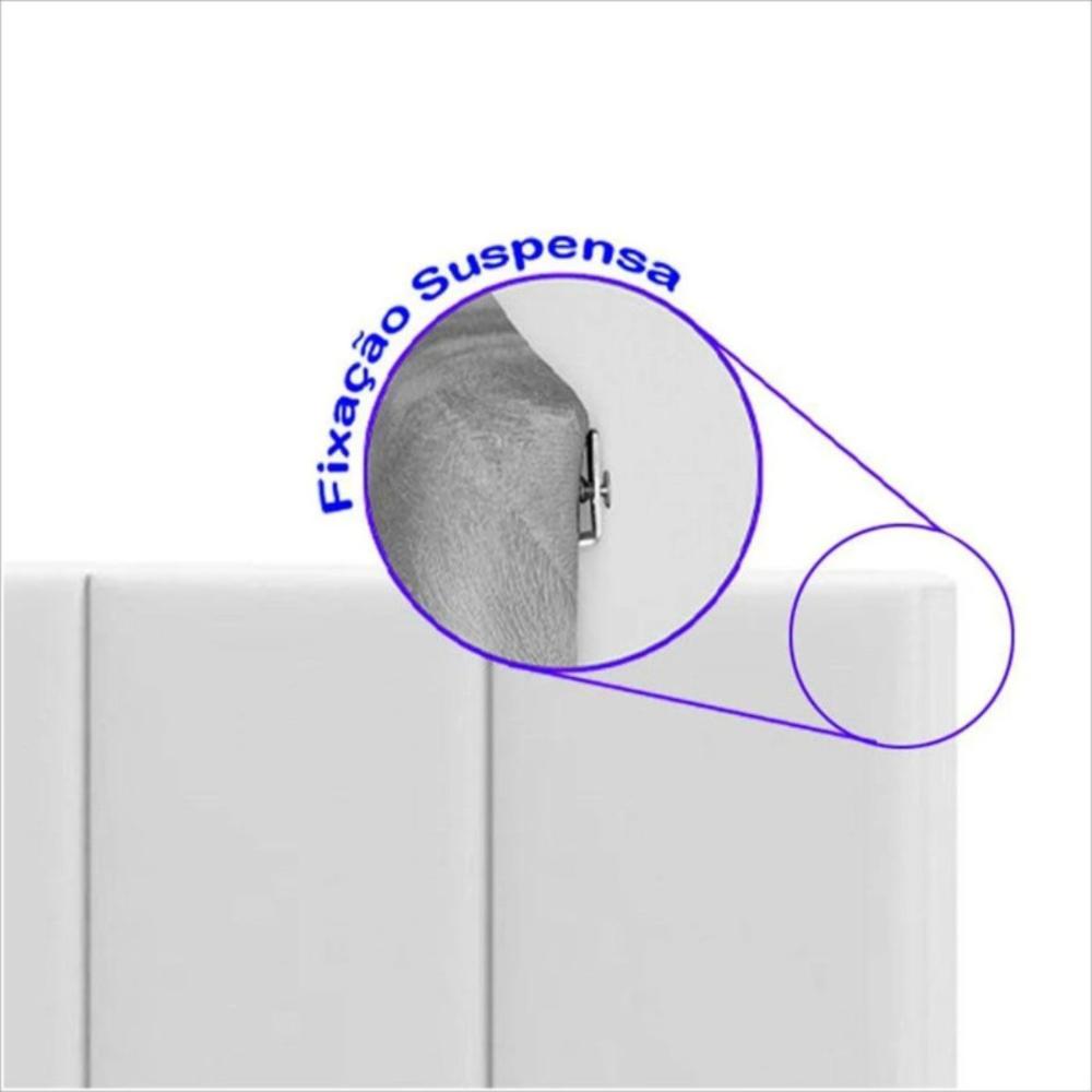 Kit de Cabeceira Solteiro Lino Sued Cinza