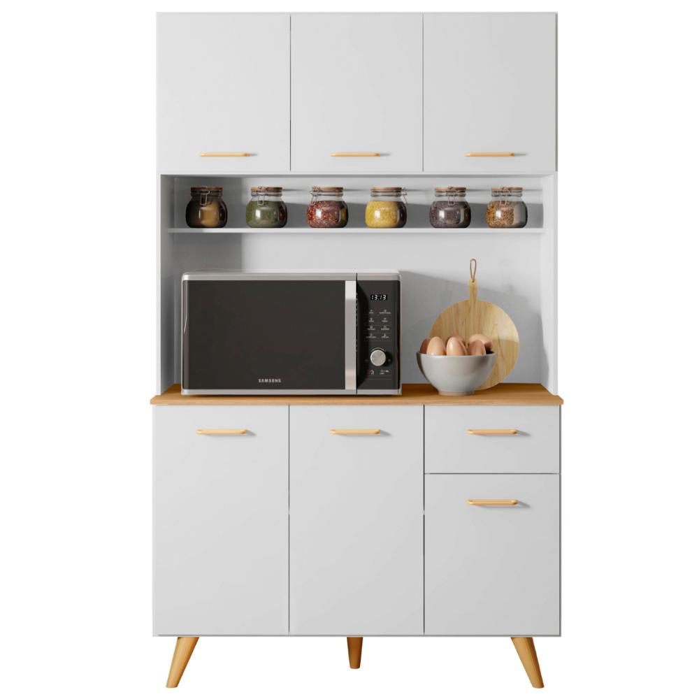 Kit de Cozinha 6 Portas Cairo Branco