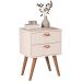 Mesa Apoio 2 Gavetas Lanciano Off White