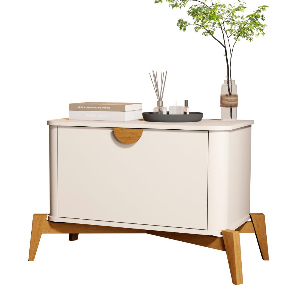 Mesa Auxiliar de Cabeceira Juazeiro Off White