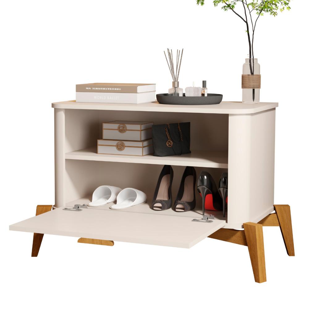 Mesa Auxiliar de Cabeceira Juazeiro Off White