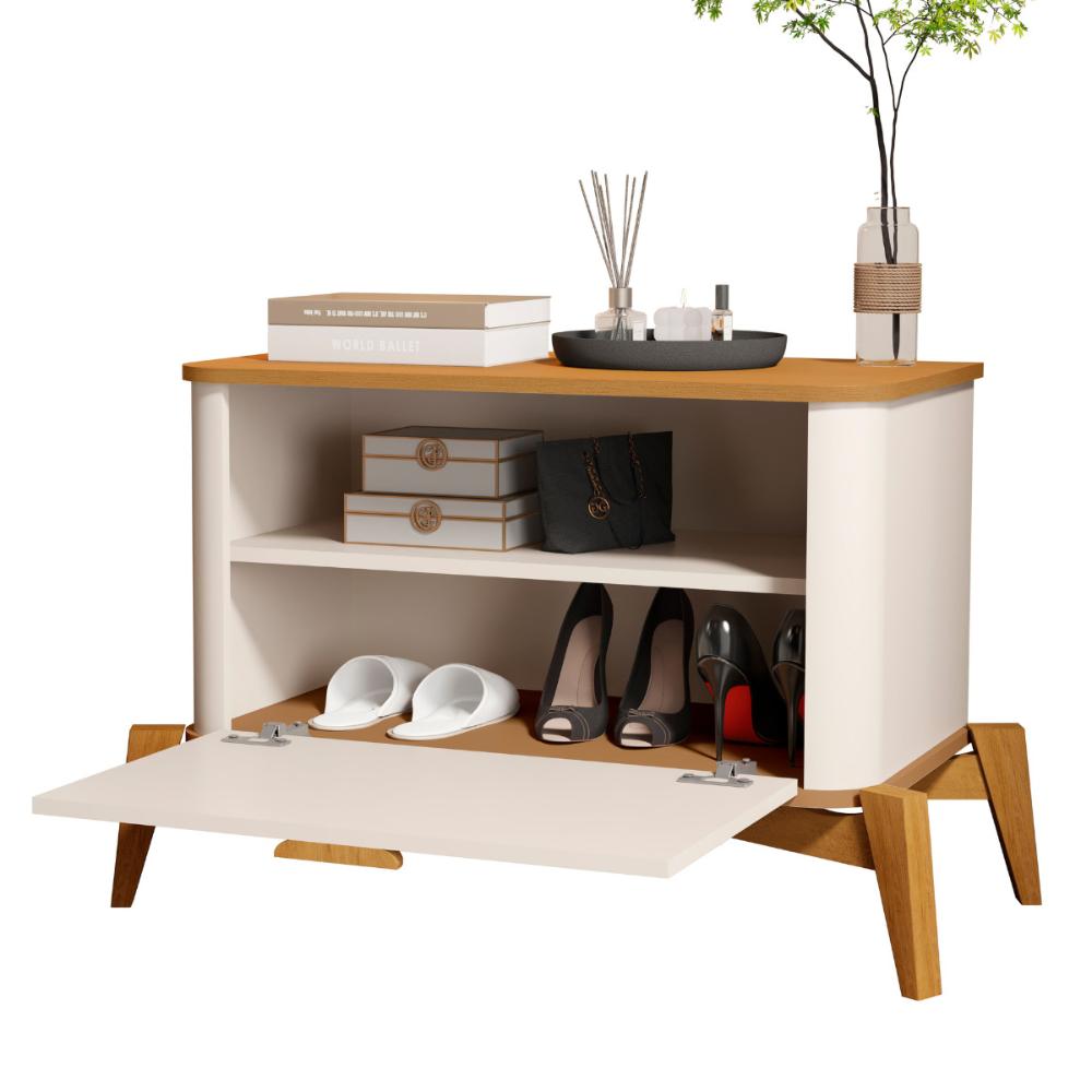 Mesa Auxiliar de Cabeceira Juazeiro Off White Nature