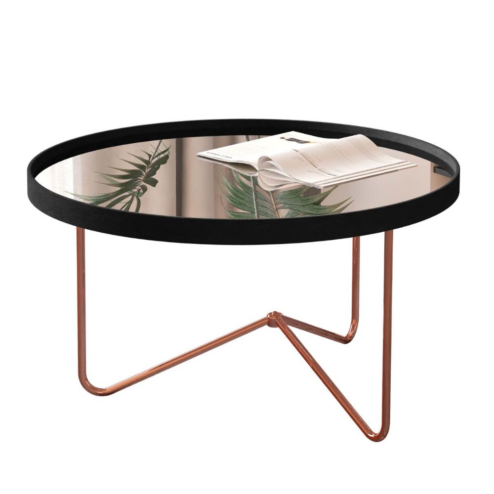 Mesa Centro De Sala Pensilvania Preto Bronze
