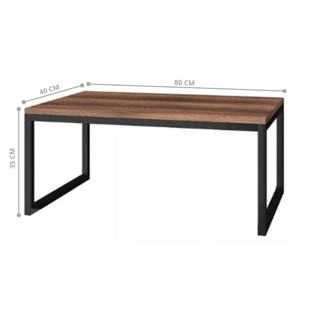 Mesa Centro Sala 80x40 Teixeira Amadeirado 