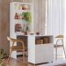 Mesa Com Estante Espaço Café Amazonas Branco 