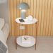Mesa De Apoio Lateral Purples Branco/Bronze