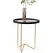 Mesa De Canto Pensilvania Preto Dourado
