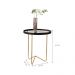 Mesa De Canto Pensilvania Preto Dourado