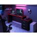 Mesa Gamer com 3 Gavetas Basileios Preto vermelho