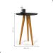 Mesa Lateral Oval para Sala Osaka Preto