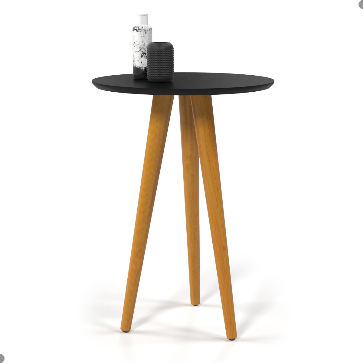 Mesa Lateral Oval para Sala Osaka Preto