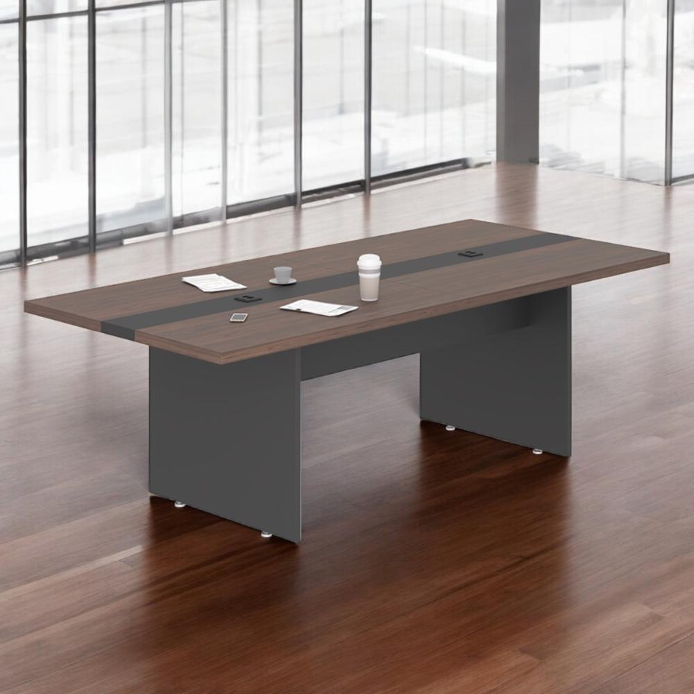 Mesa Para Sala de Reunião 2,40 M Paris Freijó Preto