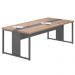 Mesa Para Sala de Reunião 4 Lugares Lazio Noce Preto