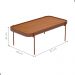 Mesa Retangular para Sala Kuala Nature Cobre