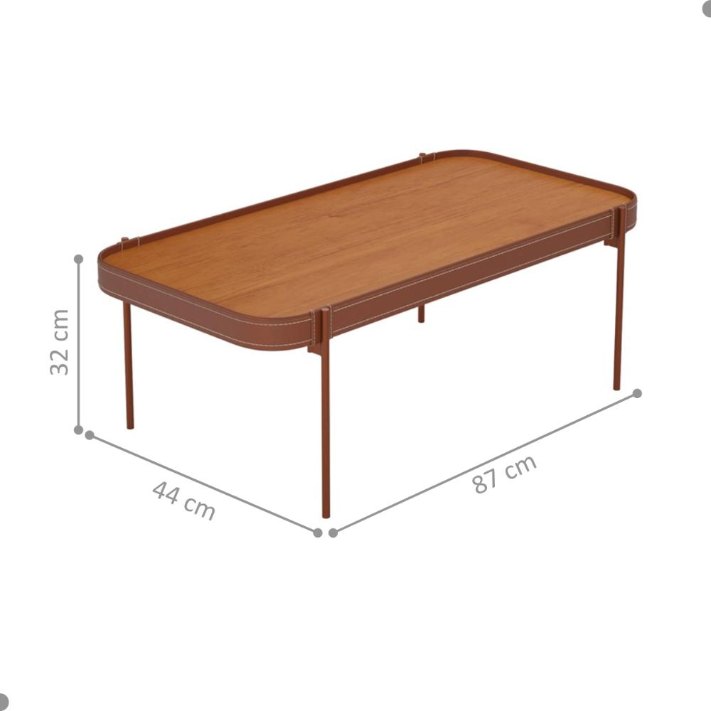 Mesa Retangular para Sala Kuala Nature Cobre