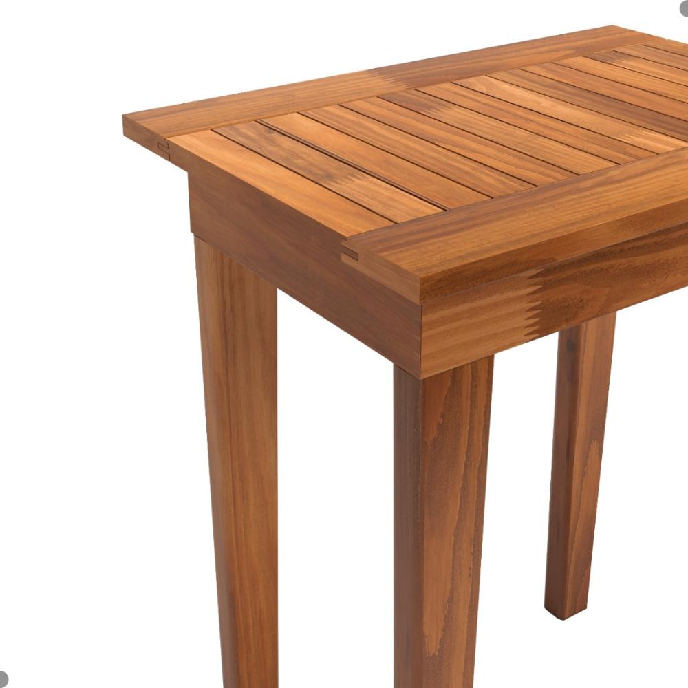 Mesa Ripada Lateral para Sala Cairo Castanho