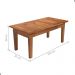 Mesa Ripada de Centro Xangai Castanho 
