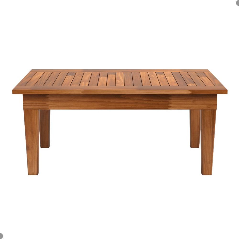Mesa Ripada de Centro Xangai Castanho 