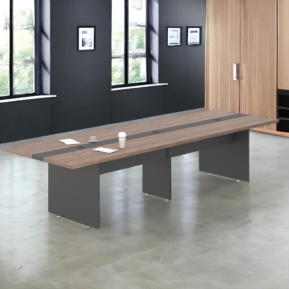 Mesa Sala de Reunião Empresa 8 Lugares Noce Preto
