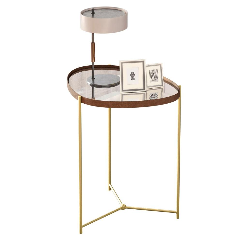 Mesa de Apoio Monterrey Castanho Dourado